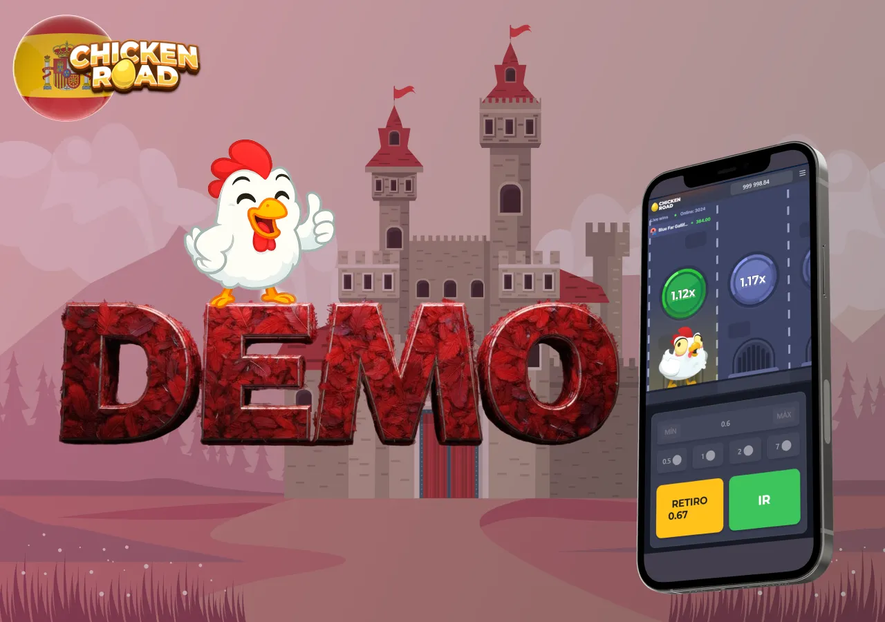 La versión demo permite explorar la mecánica del juego sin apostar.